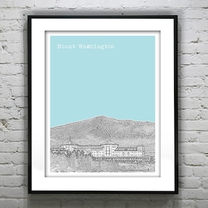 Mount Washington New Hampshire Art Print Poster Bretton Woods NH  Item T1324