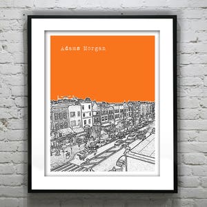 Washington DC Skyline Poster Art Print Adams Morgan Item T1308 image 1