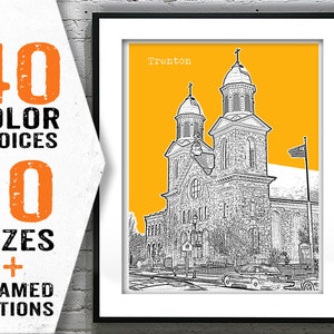 Trenton Skyline Poster Print Art New Jersey NJ Item T1810