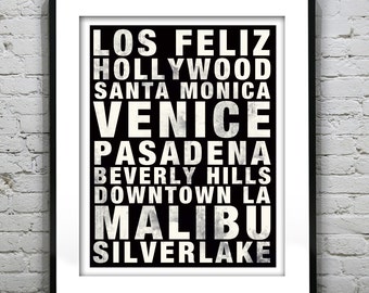 Los Angeles LA Subway Poster Art Print California Item T1180