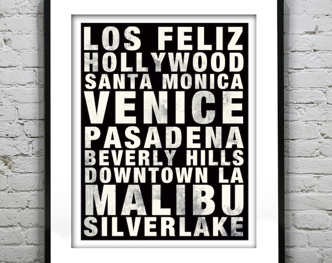 Featured listing image: Los Angeles LA Subway Poster Art Print California Item T1180