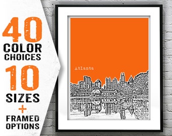 Atlanta Skyline Poster Art Print Georgia GA Item T1232