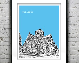 Carlisle Poster Cumbria England Art Print Skyline