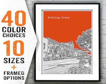 Bowling Green Ohio Poster Art Print Item T1946