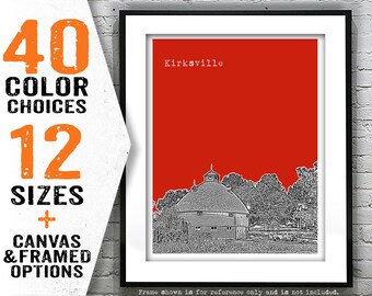 Kirksville Missouri Poster Skyline Art Print Item T4774