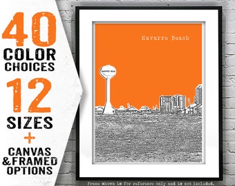 Navarre Beach Skyline Art Print Florida FL Item T4421