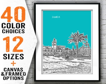 Rasht Iran Poster Art Print City Skyline Iran Item T2784