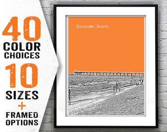 Hermosa Beach CA Skyline Poster Art Print California Ca Pier Item T2043