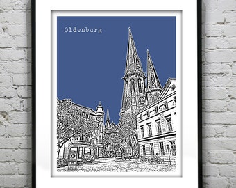 Oldenburg Poster Germany Art Print Skyline