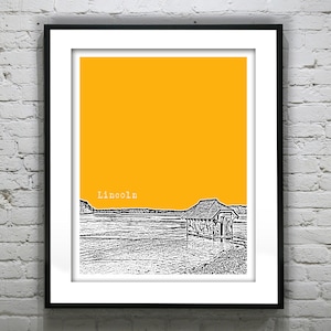 Lincoln Massachusetts Skyline Poster Art Print Sandy Pond MA Item T4581