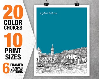 Ajdovščina Slovenia Poster Print Art Skyline Europe Item T5347