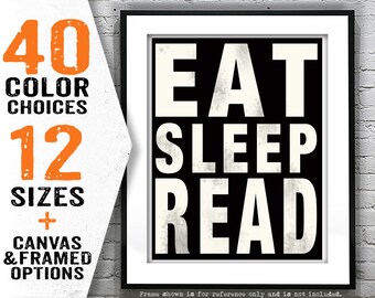 Eat Sleep Read Reading Books Subway Wall Poster Art Print Grunge Item T4674