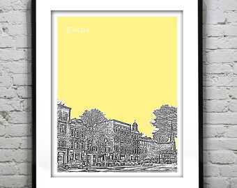 Keene New Hampshire Poster Print Art City Skyline NH Item T2901