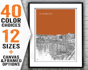 Ciutadella Menorca Poster Art Print Mediterranean Spain Item T4826