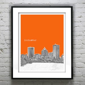 Rochester New York Skyline Art Print Poster NY Item T4879