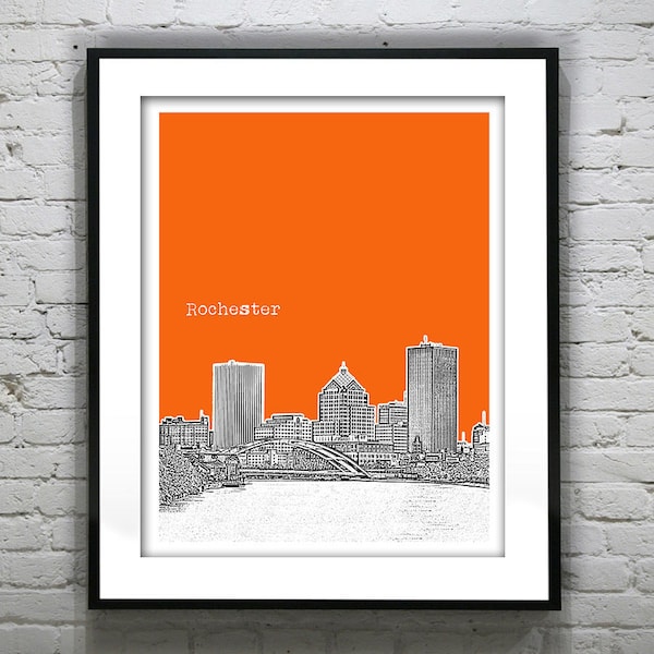 Rochester New York Skyline Art Print Poster NY Item T4879