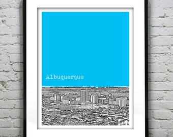 Albuquerque New Mexico Skyline Art Print Poster Item T5462