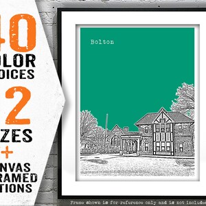 Bolton Massachusetts Skyline Poster Art Print Connecticut MA Item T4768