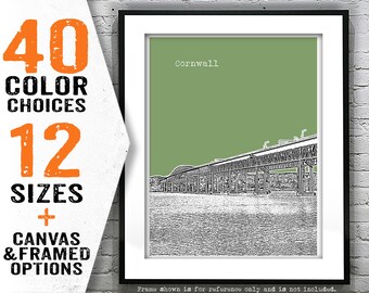 Cornwall Skyline New York Art Print Poster NY Item T4132