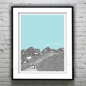 Alpe D&#39;Huez France Poster Tour de France Art Print Version 1