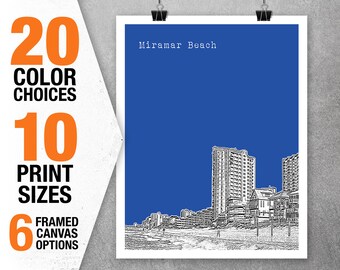 Miramar Beach Skyline Poster Art Print Florida FL Item T5341