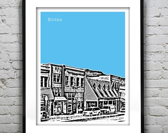 Boone Skyline Art Poster Print North Carolina NC Item T5131