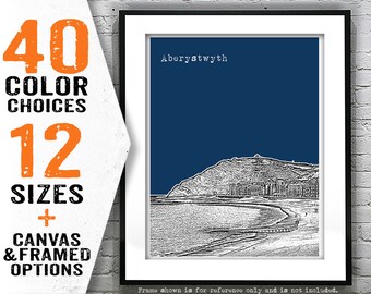 Aberystwyth Wales Poster Art Print UK Wales United Kingdom Item T5255