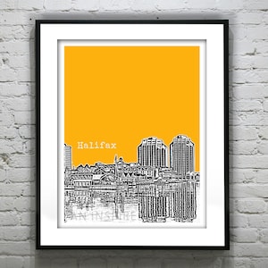 Halifax Nova Scotia Skyline Poster Canada Art Print Item T4386
