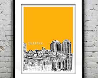 Halifax Nova Scotia Skyline Poster Canada Art Print Item T4386