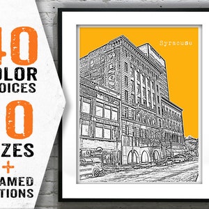 Syracuse Poster New York Art Print Syracuse NY Item T1544