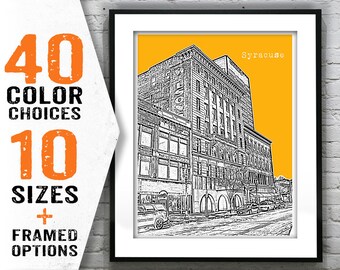 Syracuse Poster New York Art Print Syracuse NY Item T1544