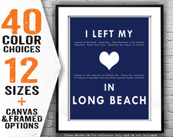 Long Beach California - I Left My Heart In Memphis - Poster Art Print CA Item T4073