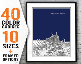 Daytona Beach Skyline Poster Art Print Florida Item T1960