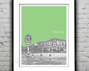 Winters California Poster Art Skyline Print CA Item T2939