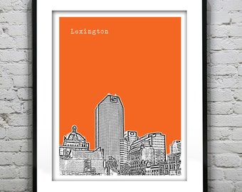 Lexington Kentucky Poster Art Print Skyline
