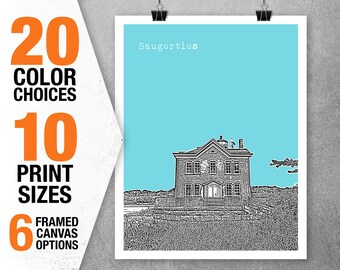 Saugerties New York Skyline Poster Art Print  NY Item T5300