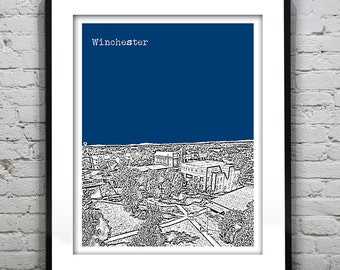 Winchester Skyline Poster Art Virginia VA Version 2