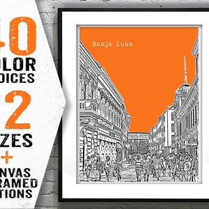 Banja Luka Skyline Poster Art Print Bosnia Herzegovina Yugoslavia Item T2953
