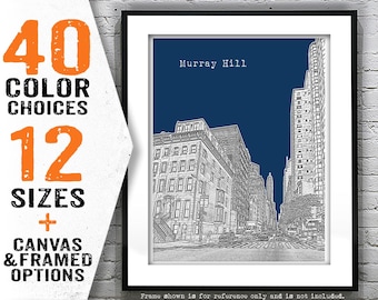 Murray Hill Manhattan New York Skyline Poster Art Print NY Item T5244