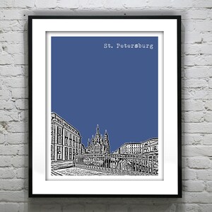 Saint Petersburg Russia Poster The Cathedral of The Resurrection of Christ Art Print Item T1239