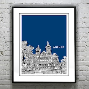 Auburn Alabama Poster Art AL Item T4554