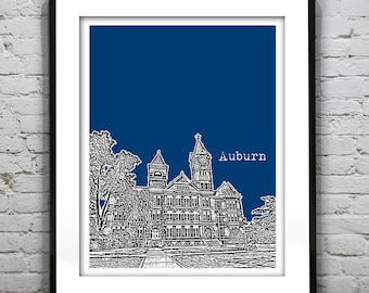 Auburn Alabama Poster Art AL Item T4554