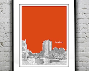 Reston Virginia Poster Skyline Art Print VA Version 2