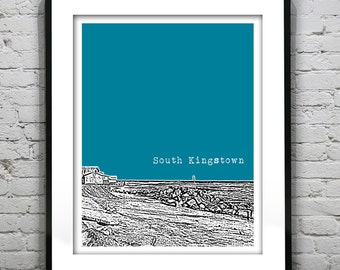 South Kingstown Rhode Island Skyline Poster Art Print RI