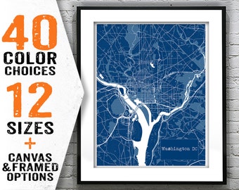 Washington D.C. Blueprint Map Poster Art Print Several Sizes Available   Item T2954