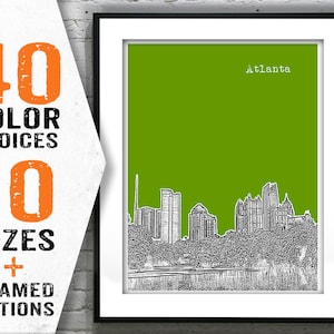 Atlanta Midtown Poster Georgia Skyline Art Print GA Item T1379