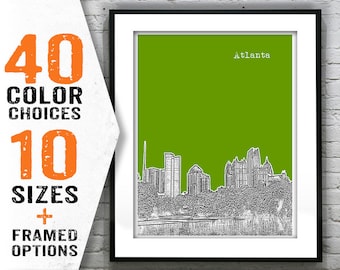 Atlanta Midtown Poster Georgia Skyline Art Print GA Item T1379