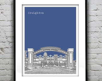 Omaha Nebraska Skyline Poster Art Print  Item T1342