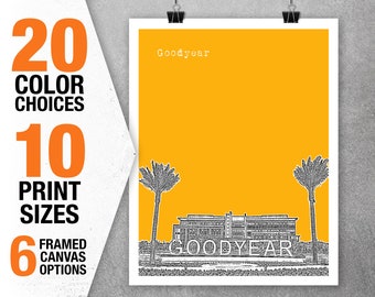 Goodyear Arizona Poster Print Art Skyline Item T5365