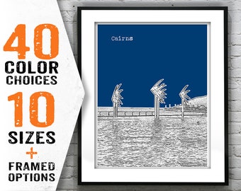 Cairns Australia Skyline Art Print Poster Item T1734